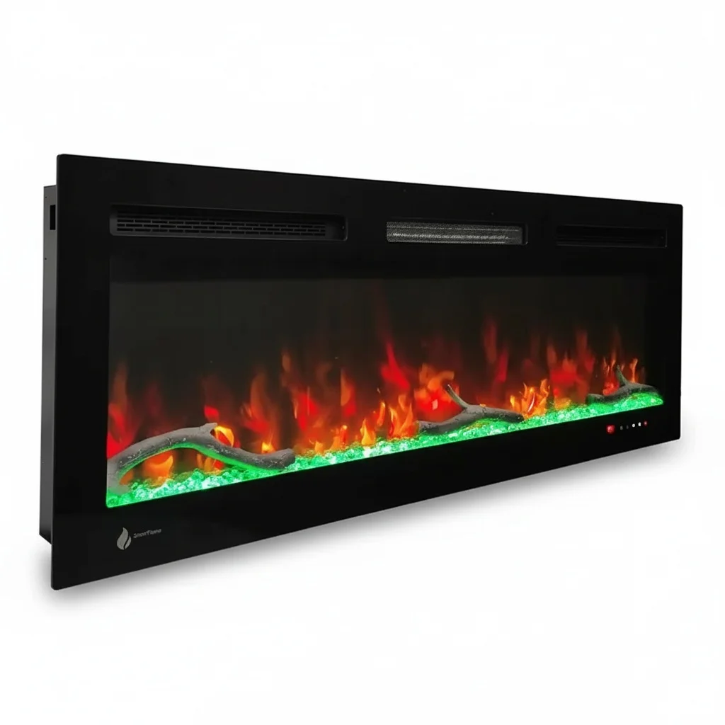 Electric Fireplace, 7-Color 3D Simulation Flame, Wall Mounted Linear Fireplace, Tempered Glass LED Insert Fireplace, Home Decor
Electric Fireplace, 7-Color 3D Simulation Flame, Wall Mounted Linear Fireplace, Tempered Glass LED Insert Fireplace, Home Decor