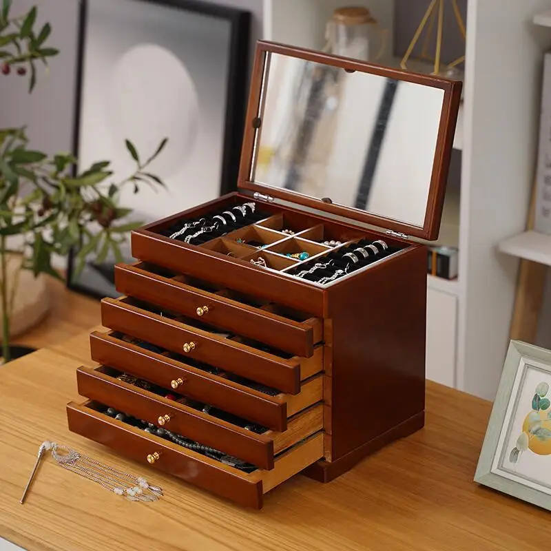 Jewelry Box Wedding Accessory Box Chinese Style Wooden Accessories Storage Vintage Box Retro High Capacity Luxurious Solid Wood
Jewelry Box Wedding Accessory Box Chinese Style Wooden Accessories Storage Vintage Box Retro High Capacity Luxurious Solid Wood