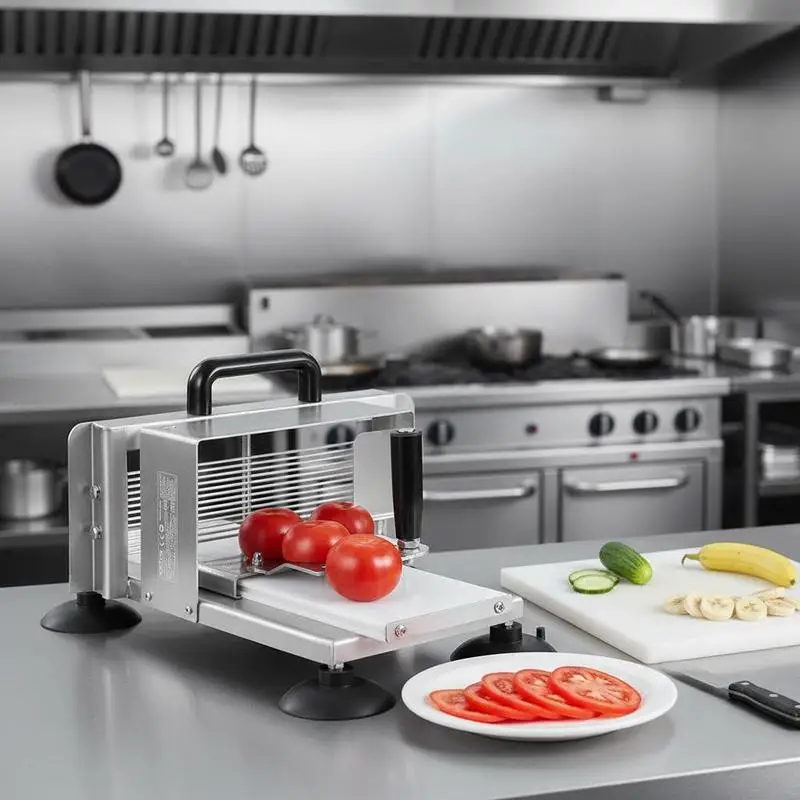 Vegetable Slicing Machine 1/4" 3/8" 3/16" For Restaurant Kitchen Food Truck, Manual Operation Metal Construction Integrated Handle Replacement Blades Aluminum Alloy Body Adjustable Thickness Professional Grade Simple Assembly Stable Base Quick Cuttin
Vegetable Slicing Machine 1/4" 3/8" 3/16" For Restaurant Kitchen Food Truck, Manual Operation Metal Construction Integrated Handle Replacement Blades Aluminum Alloy Body Adjustable Thickness Professional Grade Simple Assembly Stable Base Quick Cuttin