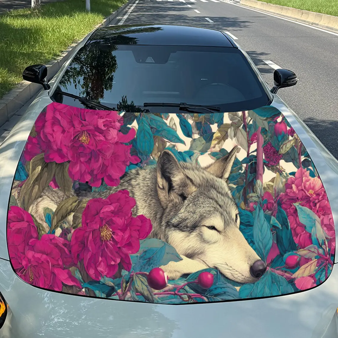Gorgeous Pink Floral Car Hood Stickers - Self-Adhesive, Waterproof and Durable Vinyl Wrap, Decorate And Protect Your Car, Fit F
Gorgeous Pink Floral Car Hood Stickers - Self-Adhesive, Waterproof and Durable Vinyl Wrap, Decorate And Protect Your Car, Fit F