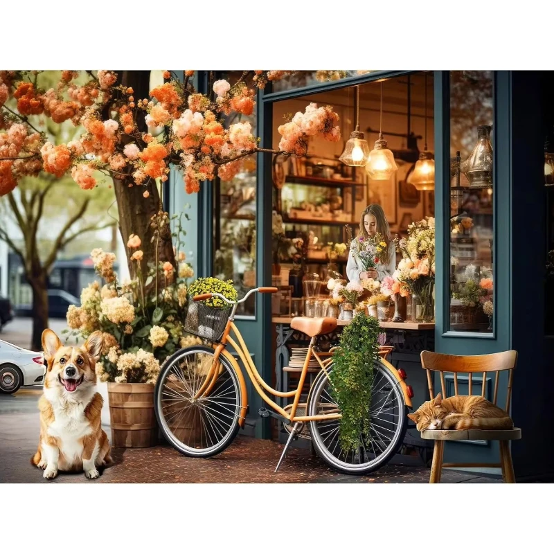 500/1000/1200/2000PCS Jigsaw Puzzle Floral Shop Street View Bicycle Corgi Dog Art Puzzle Adults Gifts Home Decor Birthday Gift
500/1000/1200/2000PCS Jigsaw Puzzle Floral Shop Street View Bicycle Corgi Dog Art Puzzle Adults Gifts Home Decor Birthday Gift