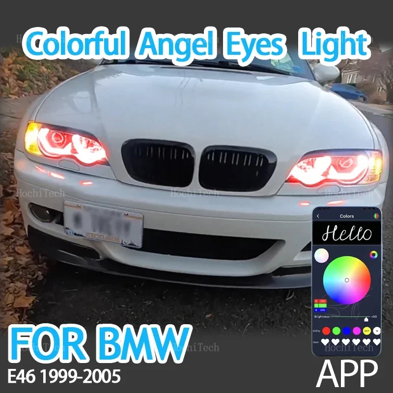 M4 Стиль RGB Кольцо Ангельские Глаза Телефон APP Управление дистанционным управлением Светодиодные Кольца Фар для BMW 3 серии E46 седан 1999-2005 гг.
M4 Стиль RGB Кольцо Ангельские Глаза Телефон APP Управление дистанционным управлением Светодиодные Кольца Фар для BMW 3 серии E46 седан 1999-2005 гг.