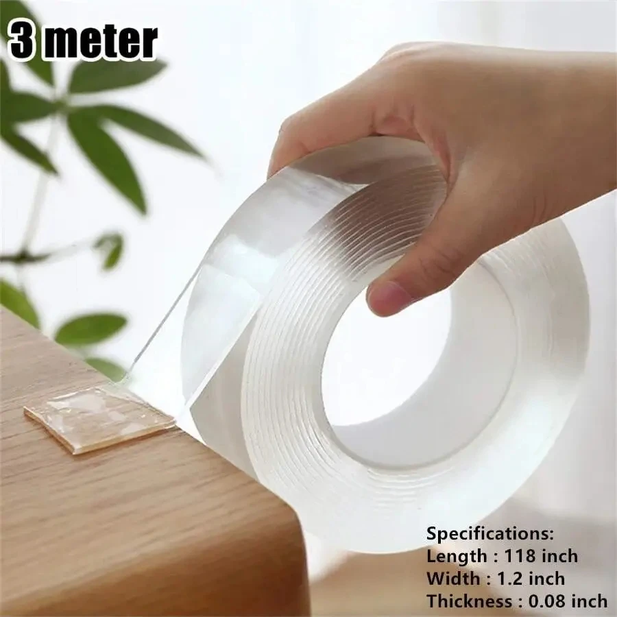 Heat Resistant Nano Acrylic Double-Sided Adhesive Tape Transparent And Traceless Tape Waterproof Reusable And Heat-Resistant
Heat Resistant Nano Acrylic Double-Sided Adhesive Tape Transparent And Traceless Tape Waterproof Reusable And Heat-Resistant