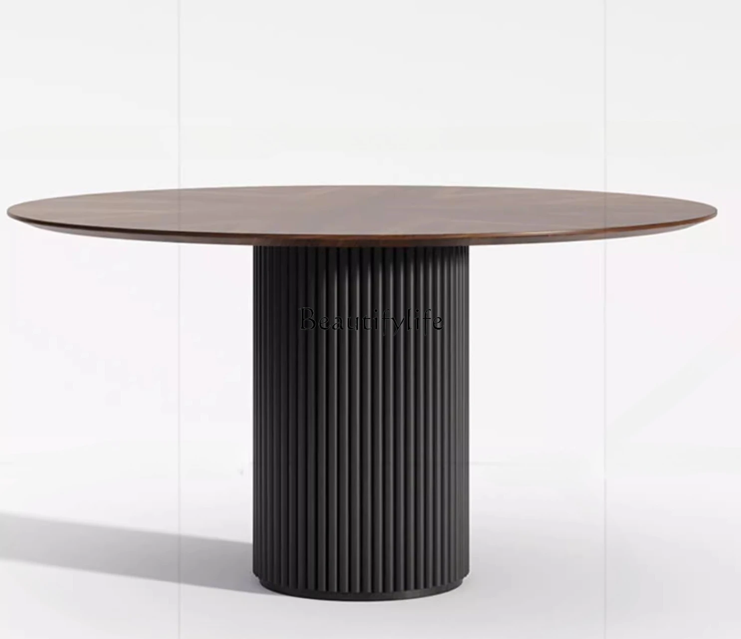 Small apartment French retro round dining table walnut medium and ancient style household turntable light luxury round table
Small apartment French retro round dining table walnut medium and ancient style household turntable light luxury round table