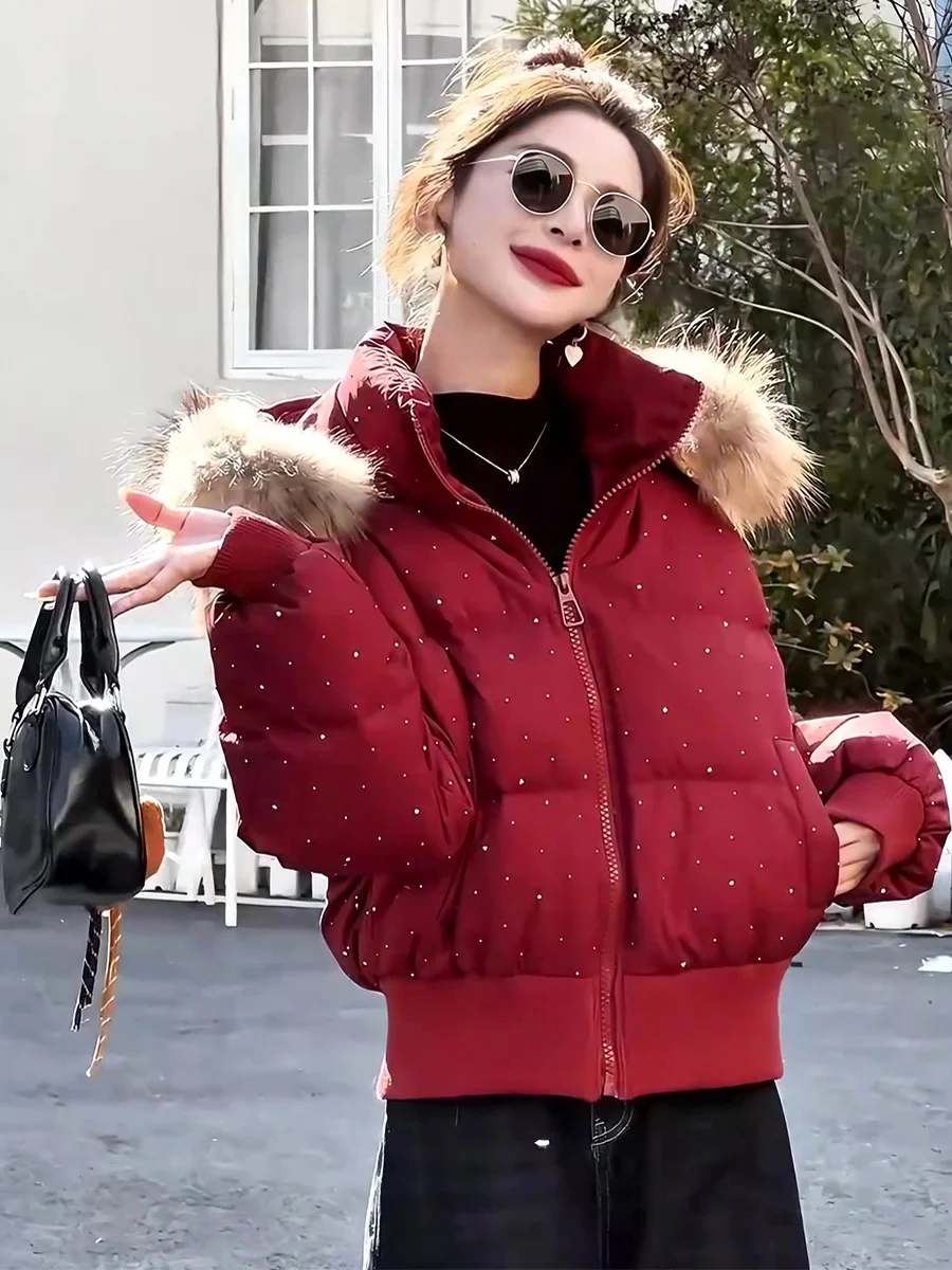 Women's ort Thiened Du down Jaet Red Color 90 White Du Feather Real Fur Collar Winter New Sle Casual Sle
Women's ort Thiened Du down Jaet Red Color 90 White Du Feather Real Fur Collar Winter New Sle Casual Sle