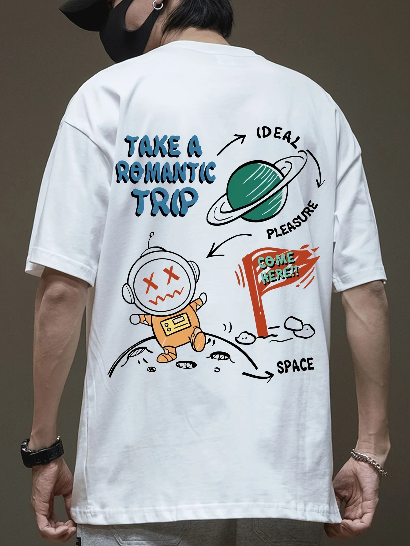 Men's 100% Cotton Astronaut And Planet Graphic Print T-shirt, Casual Short Sleeve Crew Neck Tee, Men's Clothing For Summer Outdo
Men's 100% Cotton Astronaut And Planet Graphic Print T-shirt, Casual Short Sleeve Crew Neck Tee, Men's Clothing For Summer Outdo