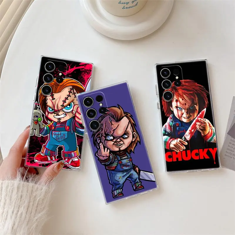Horror Scary Chucky Doll Phone Case For Samsung Galaxy S24 S23 Ultra S22 S20 Plus S21 FE S24Ultra Clear Cases Back Cover Fundas
Horror Scary Chucky Doll Phone Case For Samsung Galaxy S24 S23 Ultra S22 S20 Plus S21 FE S24Ultra Clear Cases Back Cover Fundas