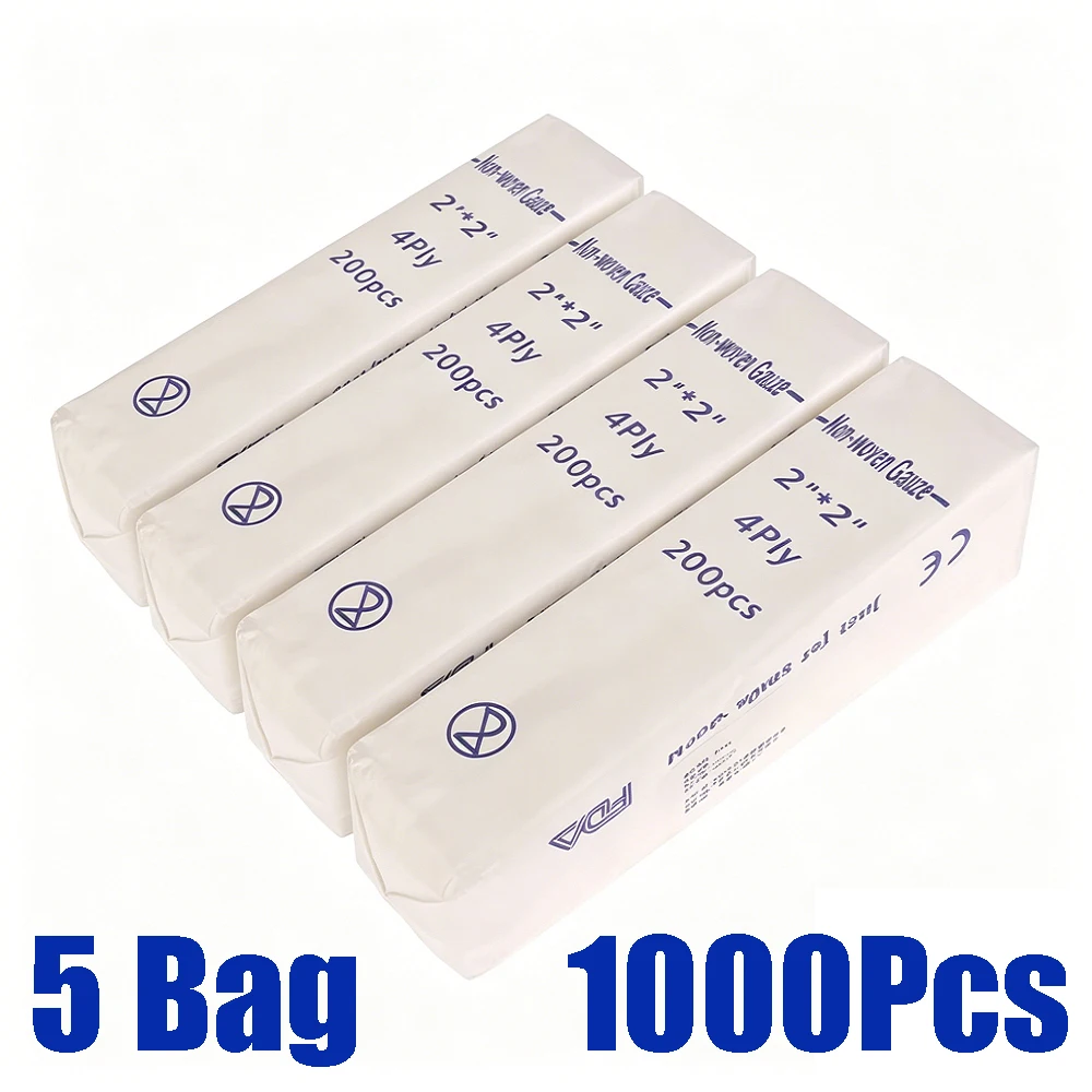 5 Bag 1000Pcs 5*5cm Gauze Pad Cotton First Aid Kit Emergency Wound Dressing Sterile Gauze Pad Accessories
5 Bag 1000Pcs 5*5cm Gauze Pad Cotton First Aid Kit Emergency Wound Dressing Sterile Gauze Pad Accessories