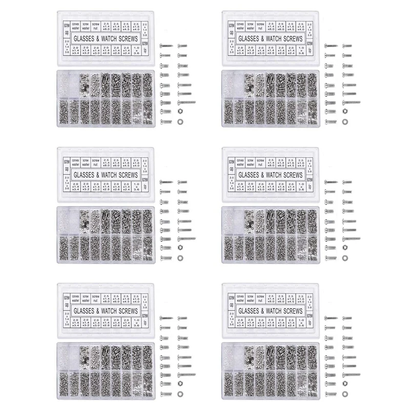 【Must-Haves】6000Pcs Stainless Steel Eyeglasses Watch Repair Screw Replacement Kit Set Tiny Screws Nut Assortment Repair Tool Kit
【Must-Haves】6000Pcs Stainless Steel Eyeglasses Watch Repair Screw Replacement Kit Set Tiny Screws Nut Assortment Repair Tool Kit