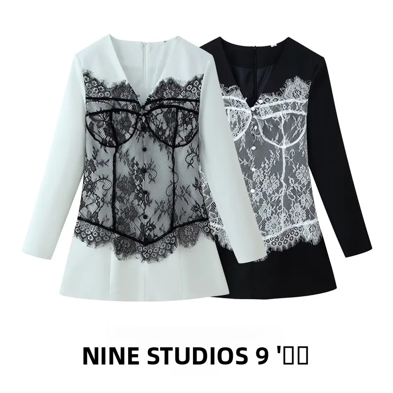 Женский жилет NINE ZAR с кружевными вставками, приталенный, с длинными рукавами, V-образным вырезом, повседневный, версия H, элегантный, в комплекте с короткой юбкой
Женский жилет NINE ZAR с кружевными вставками, приталенный, с длинными рукавами, V-образным вырезом, повседневный, версия H, элегантный, в комплекте с короткой юбкой