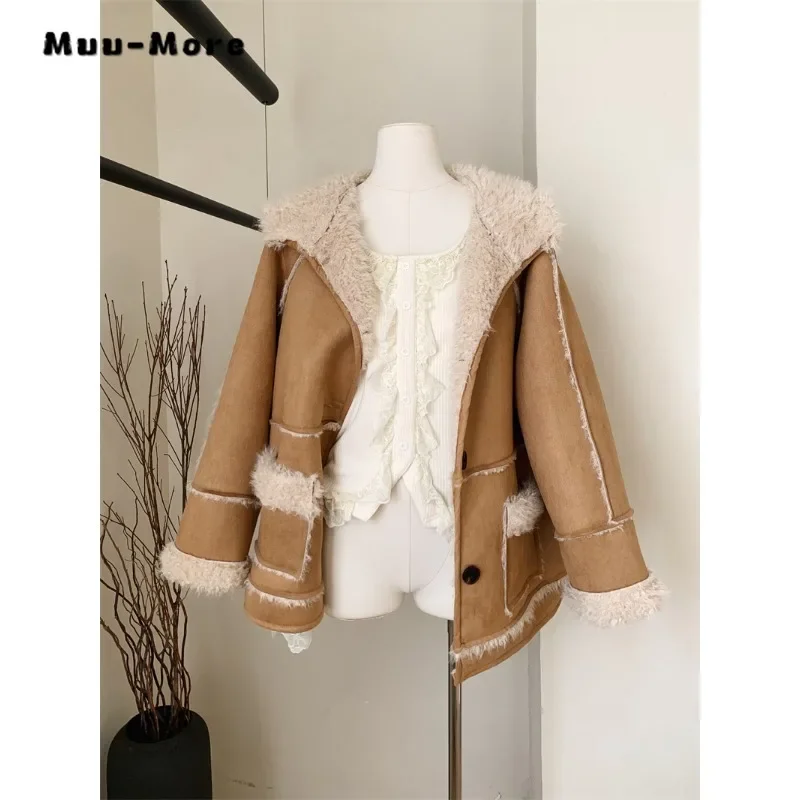 2023 Winter Vintage Style Single Breasted Hooded Loose Female Jacket For Women Patchwork Office Lady Fashion Luxury Baggy Coat
2023 Winter Vintage Style Single Breasted Hooded Loose Female Jacket For Women Patchwork Office Lady Fashion Luxury Baggy Coat