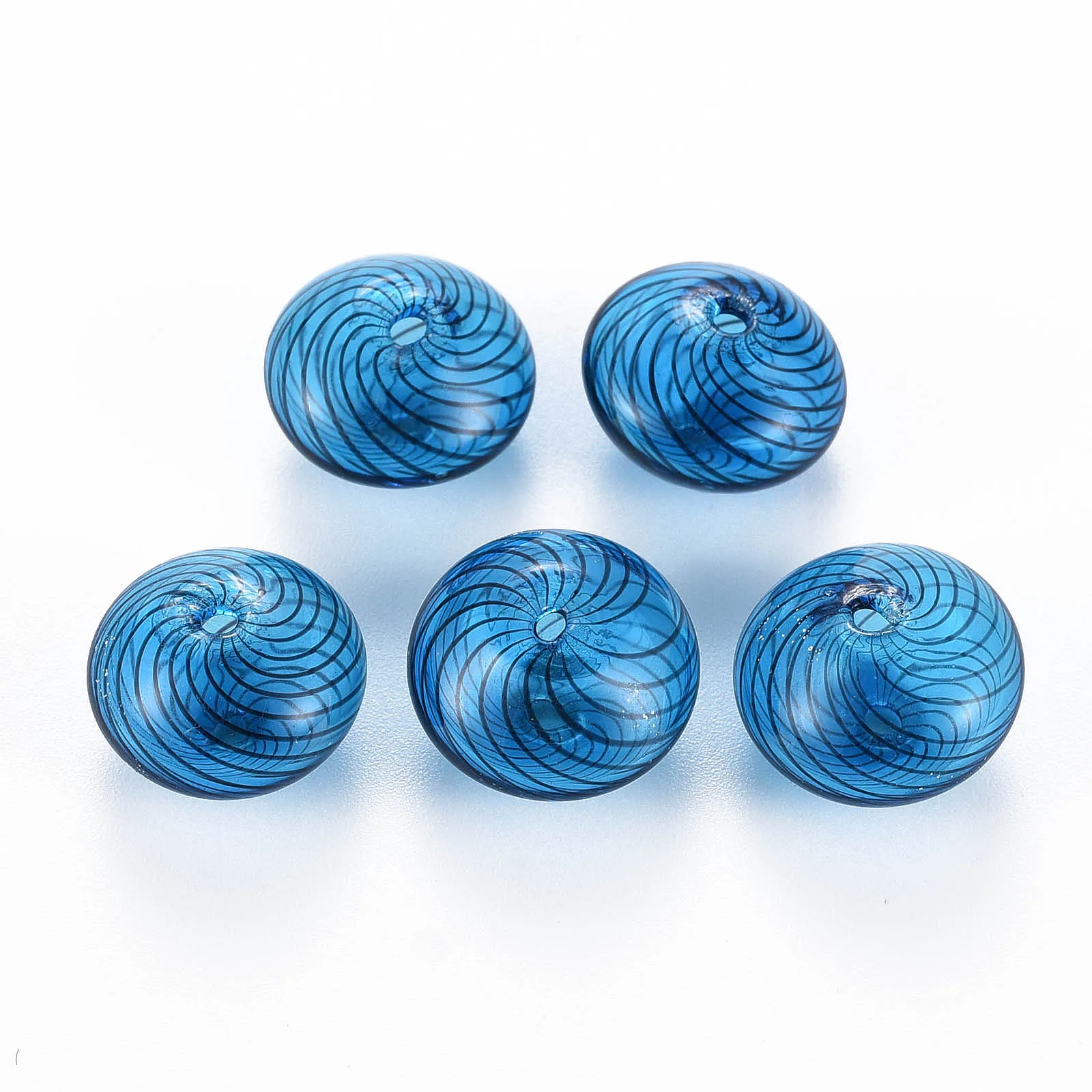 50pcs Transparent Handmade Blown Glass Globe Beads Stripe Pattern Flat Round for Making DIY Jewelry Necklace Earring Supplies
50pcs Transparent Handmade Blown Glass Globe Beads Stripe Pattern Flat Round for Making DIY Jewelry Necklace Earring Supplies