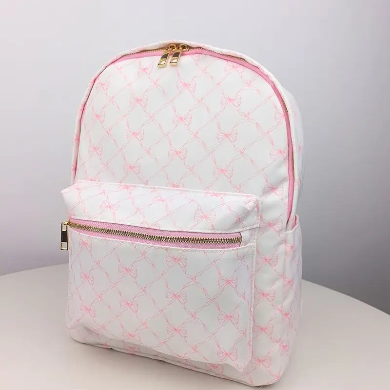 Pink Waterproof Backpack Floral Bowknot Nylon Backpack Bow Printed Flower for Women Girl Customizable Pattern Large Capacity
Pink Waterproof Backpack Floral Bowknot Nylon Backpack Bow Printed Flower for Women Girl Customizable Pattern Large Capacity