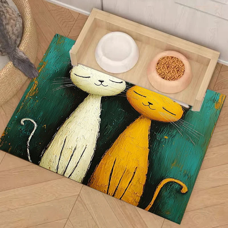 1pc Creative Pet Feeding Mat with Charming Cat Illustration - Non-Slip Design for Dog & Cat Bowls, Perfect for Home Use
1pc Creative Pet Feeding Mat with Charming Cat Illustration - Non-Slip Design for Dog & Cat Bowls, Perfect for Home Use