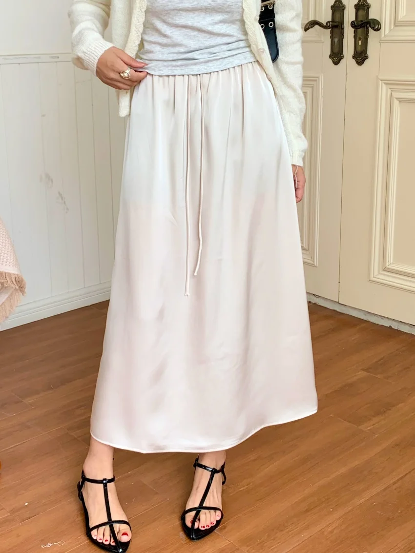 Alien Kitty 2025 Elegant Satin Long Skirts Streetwear Women Summer Office Lady High Waist Slim Casual New Slim Daily Solid OL
Alien Kitty 2025 Elegant Satin Long Skirts Streetwear Women Summer Office Lady High Waist Slim Casual New Slim Daily Solid OL