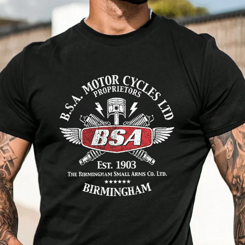 Мужская одежда, новая футболка Best Of Ly Licensed BSA Motorcycles Vintage 1903, быстросохнущие футболки, летняя повседневная футболка
Мужская одежда, новая футболка Best Of Ly Licensed BSA Motorcycles Vintage 1903, быстросохнущие футболки, летняя повседневная футболка
