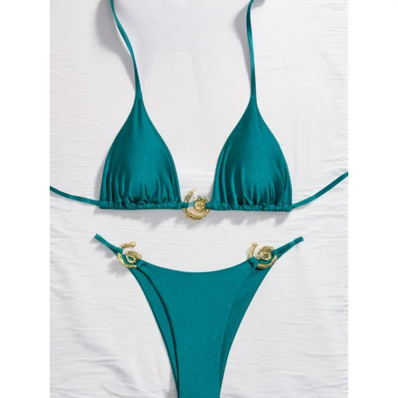 NewbikiniMetal Ring Auxiliary Conch Fine Shiny High-end Sexy Two-piece Swimsuit Wholesale
NewbikiniMetal Ring Auxiliary Conch Fine Shiny High-end Sexy Two-piece Swimsuit Wholesale