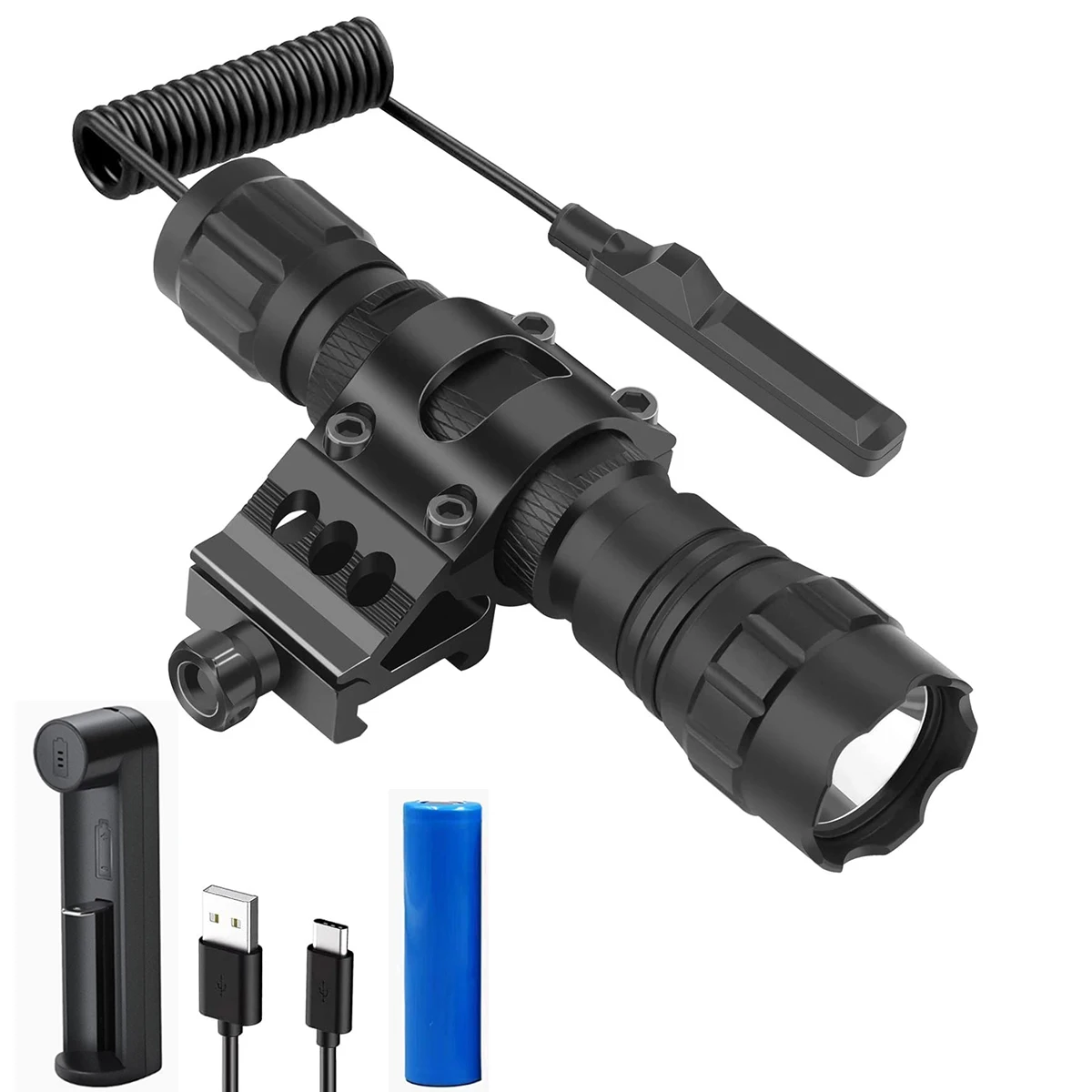 Professional Hunting Tactics Night Reconnaissance LED Flashlight L2 Lamp Beads Waterproof Rechargeable Outdoor Portable Torch
Professional Hunting Tactics Night Reconnaissance LED Flashlight L2 Lamp Beads Waterproof Rechargeable Outdoor Portable Torch