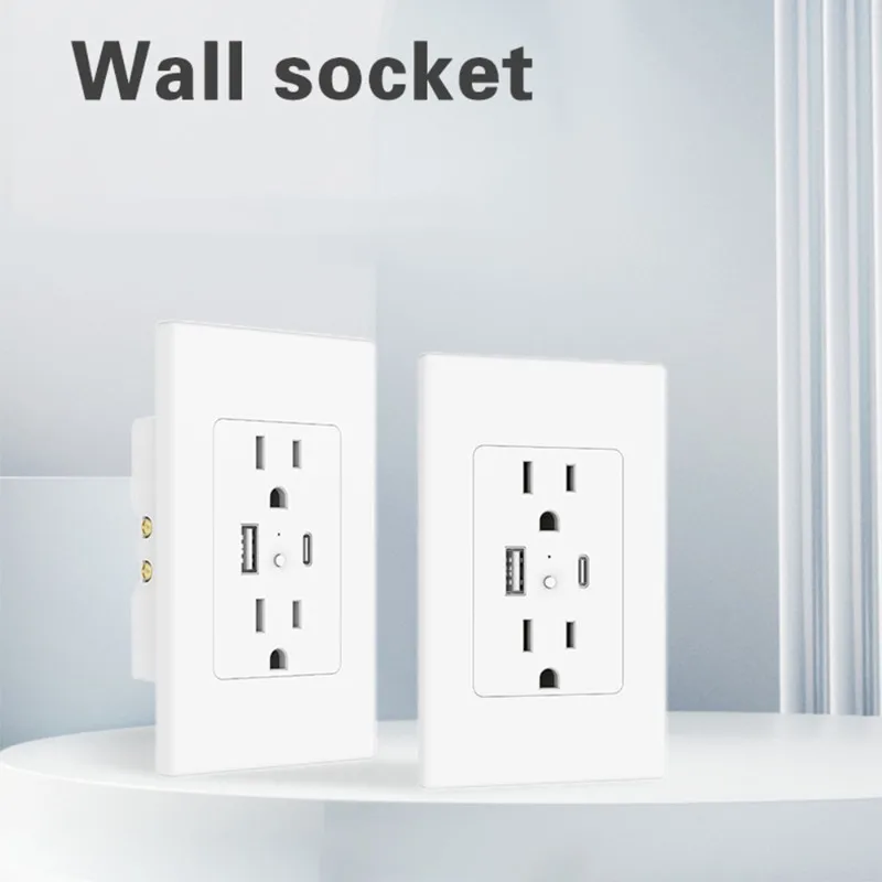 Fresh Smart Wall Switch 15A US Plug With Type-C USB Ports Fast Charging Wall Outlet Socket
Fresh Smart Wall Switch 15A US Plug With Type-C USB Ports Fast Charging Wall Outlet Socket