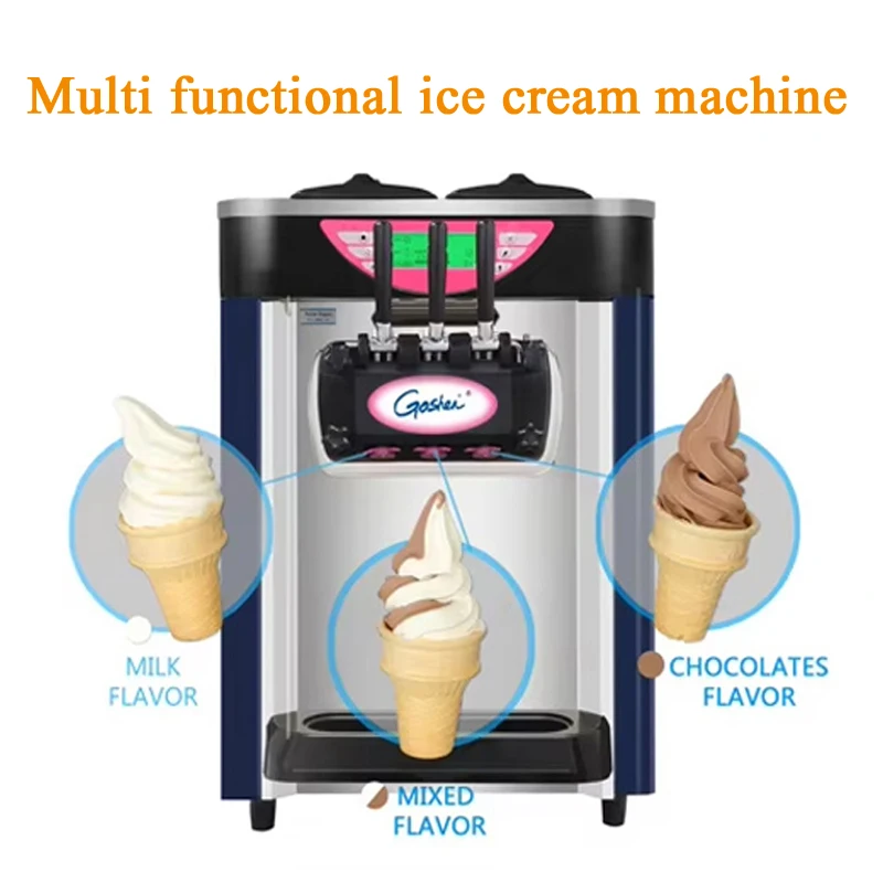 Commercial Three Flavors Ice Cream Machine Desktop Small Three-color Soft Ice Cream Making Machine
Commercial Three Flavors Ice Cream Machine Desktop Small Three-color Soft Ice Cream Making Machine