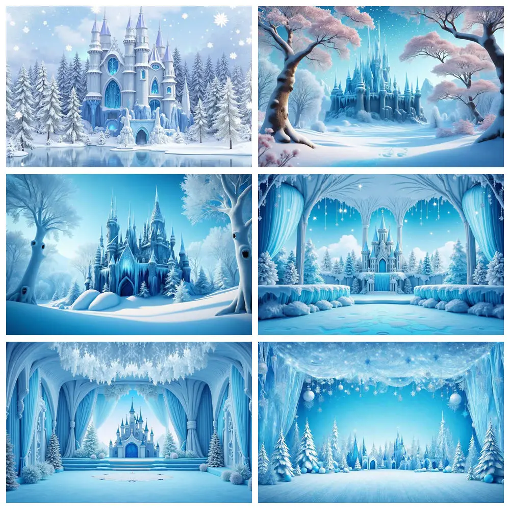 MOON.QG Frozen Birthday Background Photography Blue Castle Trees Photocall Backdrop Children Studio Photobooth Accessories
MOON.QG Frozen Birthday Background Photography Blue Castle Trees Photocall Backdrop Children Studio Photobooth Accessories