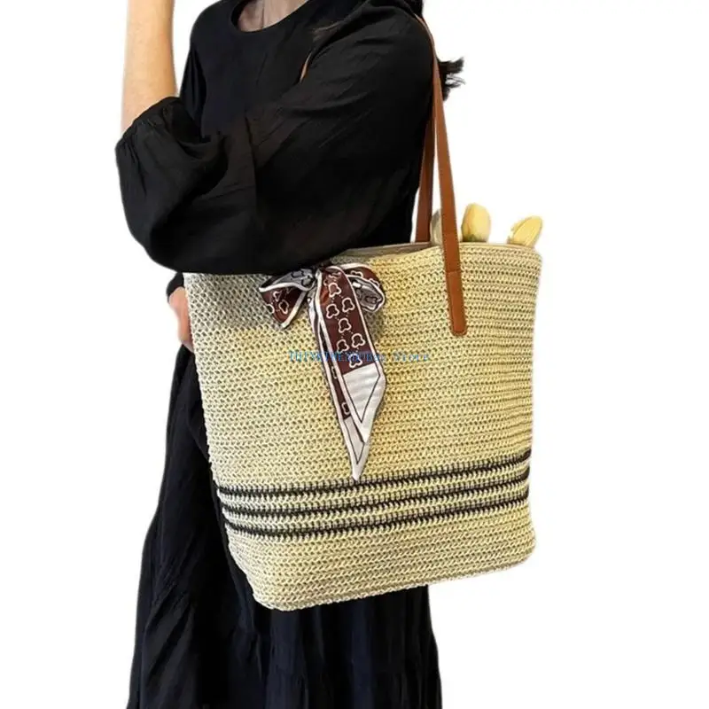 63HC Women Straw Shoulder Bag Fashion Beach Bag Female Summer Handbag Large Capacity Rattan Bag Girls Vacation Casual Bag
63HC Women Straw Shoulder Bag Fashion Beach Bag Female Summer Handbag Large Capacity Rattan Bag Girls Vacation Casual Bag