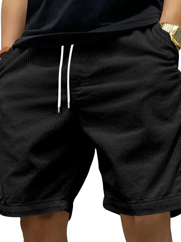 Men's Retro Corduroy Loose Shorts Elastic Waist Sporty Low Rise Knee-Length Pure Color Straight Leg Casual Shorts
Men's Retro Corduroy Loose Shorts Elastic Waist Sporty Low Rise Knee-Length Pure Color Straight Leg Casual Shorts