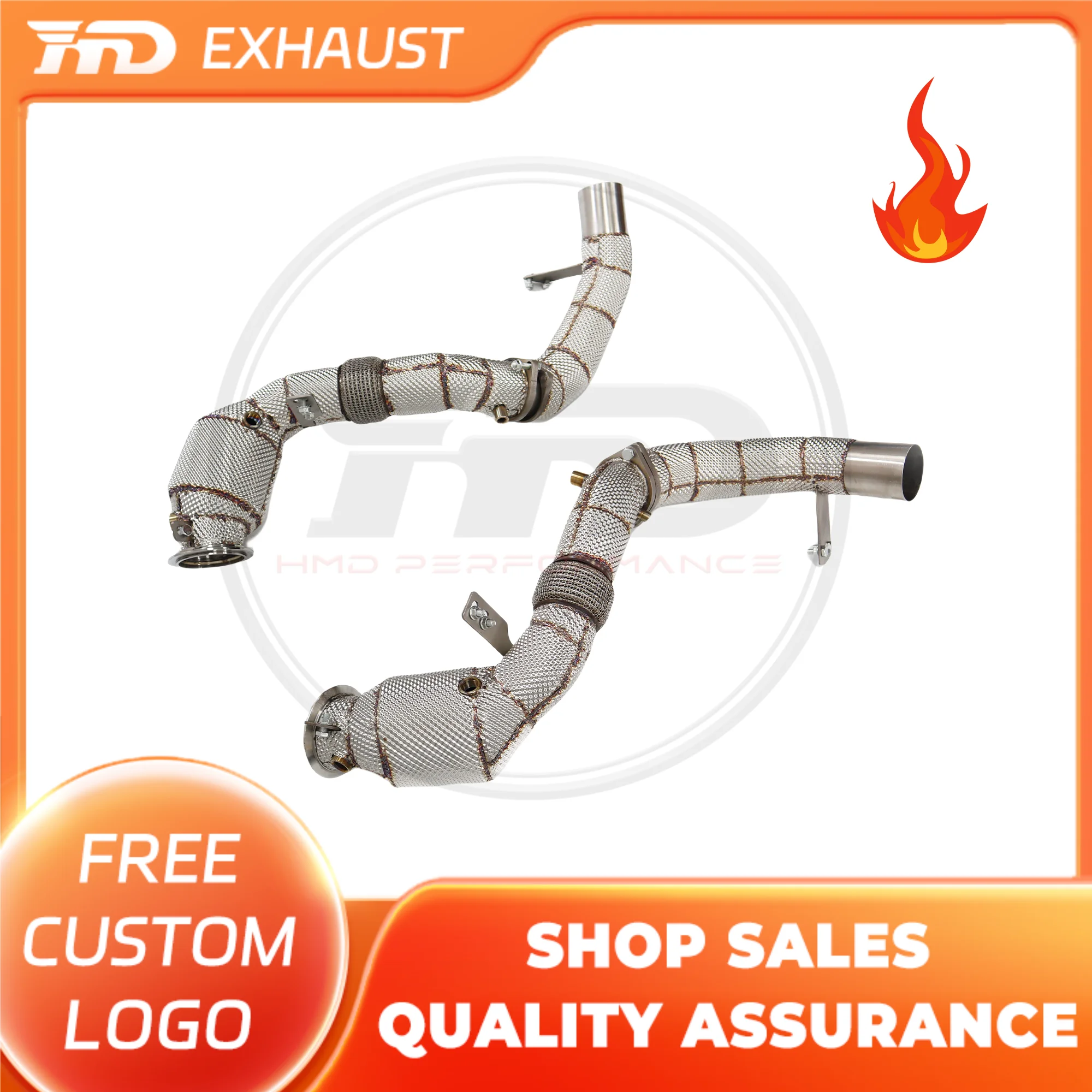 HMD Exclusive customization stainless steel Exhaust System High Flow Downpipe for BMW M850I G14 with OPF with Heat Shield Pipe
HMD Exclusive customization stainless steel Exhaust System High Flow Downpipe for BMW M850I G14 with OPF with Heat Shield Pipe