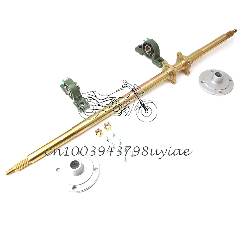 1050mm M10*4 wheel hub rear axle assembly with disc brake seat is suitable for large karting four-wheel off-road vehicles parts
1050mm M10*4 wheel hub rear axle assembly with disc brake seat is suitable for large karting four-wheel off-road vehicles parts