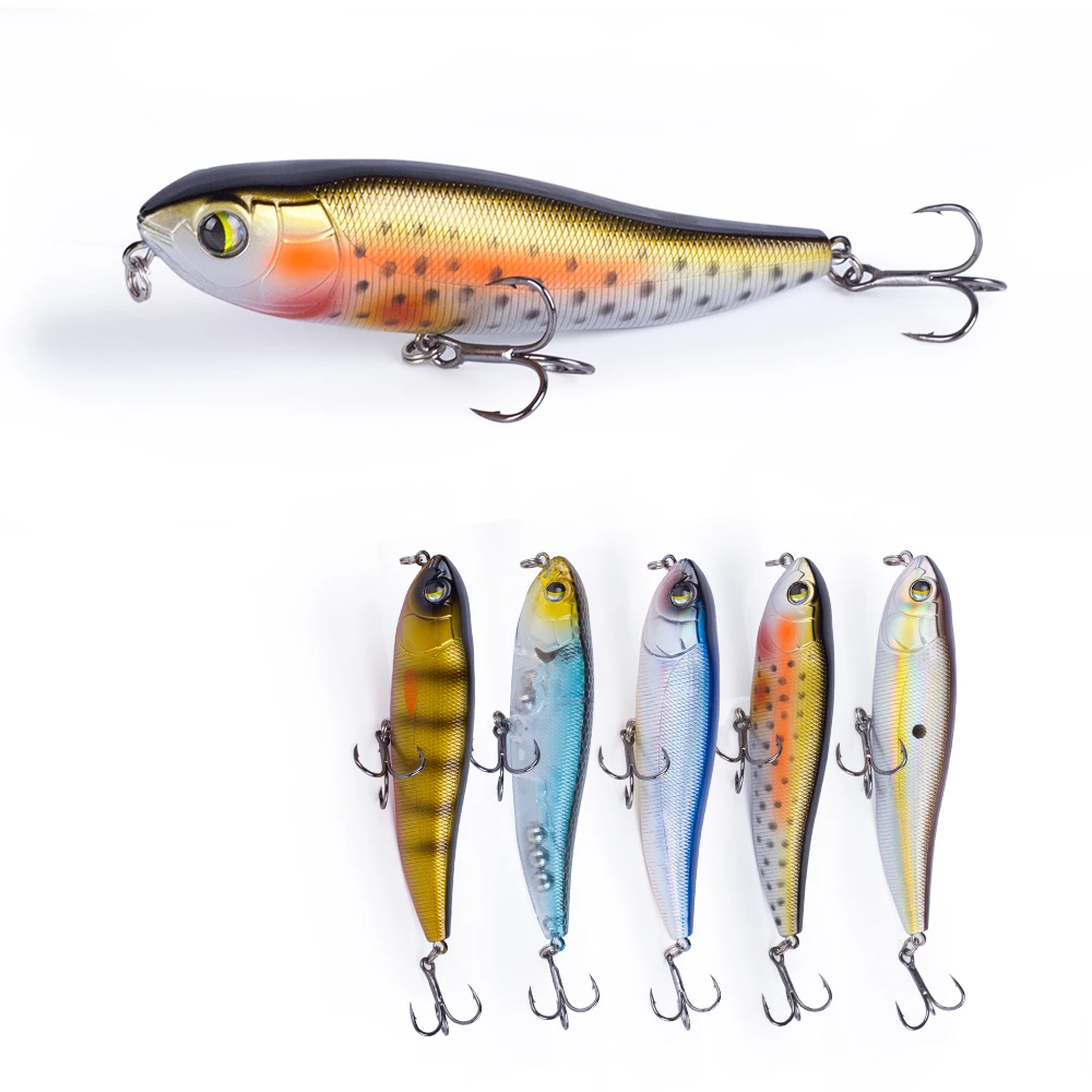 Hanlin Popper 10cm 14.5g Baits Walk The Dog Rattle Wobble Fishing Lure Floating Plastic Crankbait Bass For Pike Pesca Tackle
Hanlin Popper 10cm 14.5g Baits Walk The Dog Rattle Wobble Fishing Lure Floating Plastic Crankbait Bass For Pike Pesca Tackle