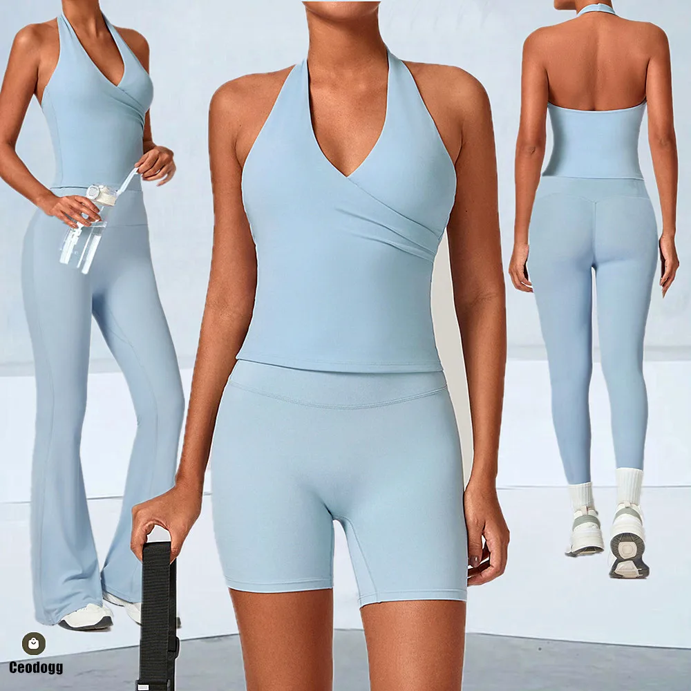 Halter Tank Top Cross Bra Women Gym Workout Fitness Yoga Sets Running Hip-Lifting Shorts Sports Legging Exercise Pant XP337
Halter Tank Top Cross Bra Women Gym Workout Fitness Yoga Sets Running Hip-Lifting Shorts Sports Legging Exercise Pant XP337