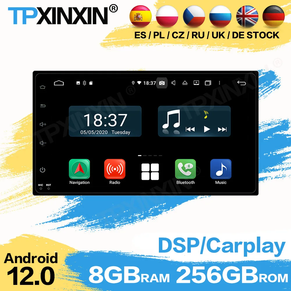 Автомобильный радиоприемник с Bluetooth Android-экраном для Toyota Corolla 2019 2020 Navi, автомобильный мультимедийный стереоприемник, головное устройство
Автомобильный радиоприемник с Bluetooth Android-экраном для Toyota Corolla 2019 2020 Navi, автомобильный мультимедийный стереоприемник, головное устройство