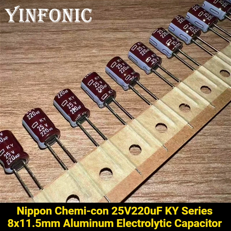 10Pcs/100Pcs Nippon Chemi-con 25V220uF KY Series 8x11.5mm 105°C NCC 220uF/25V Aluminum Electrolytic Capacitor
10Pcs/100Pcs Nippon Chemi-con 25V220uF KY Series 8x11.5mm 105°C NCC 220uF/25V Aluminum Electrolytic Capacitor