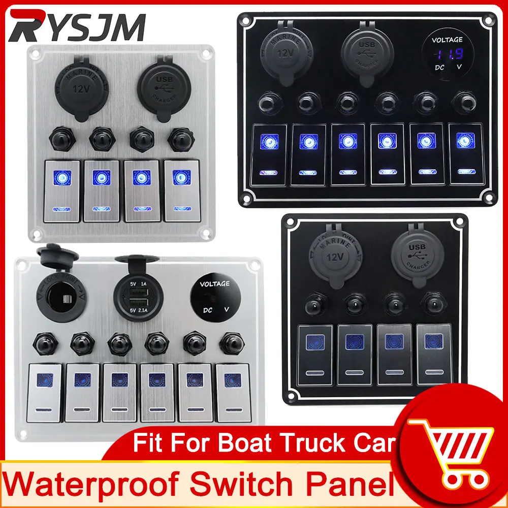 HD Car Boat Control Panel Metal Alloy Switch Panel Voltmeter USB Port 12V Outlet Combination Marine LED Rocker Cigarette Lighter
HD Car Boat Control Panel Metal Alloy Switch Panel Voltmeter USB Port 12V Outlet Combination Marine LED Rocker Cigarette Lighter