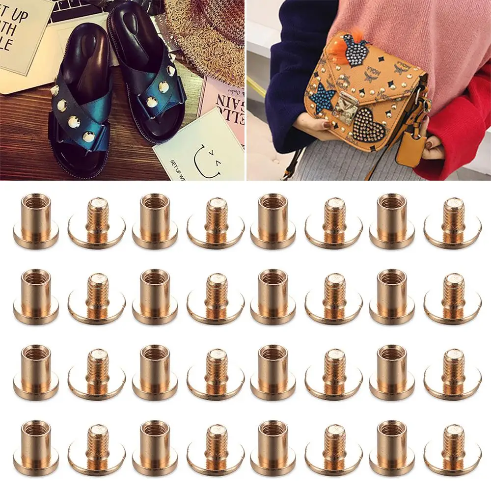 10sets Copper Leather Craft Belt Wallet Solid Brass Nail Rivets Screws Cloth Button decoration nail
10sets Copper Leather Craft Belt Wallet Solid Brass Nail Rivets Screws Cloth Button decoration nail