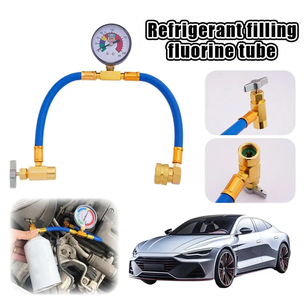 R134A Car Air Conditioner Refrigerant Filling Quick Replenishment Fluorine Tube For 1/2 ACME Valve Bottle Safe Connection K4W2
R134A Car Air Conditioner Refrigerant Filling Quick Replenishment Fluorine Tube For 1/2 ACME Valve Bottle Safe Connection K4W2