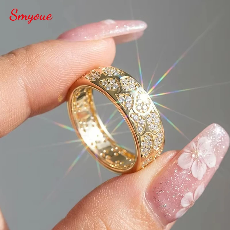 Smyoue Certified 7mm Width Cutout Moissanite Rings for Women Men Sparkling Full Diamond Wedding Gift Jewelry Sterling Silver 925
Smyoue Certified 7mm Width Cutout Moissanite Rings for Women Men Sparkling Full Diamond Wedding Gift Jewelry Sterling Silver 925