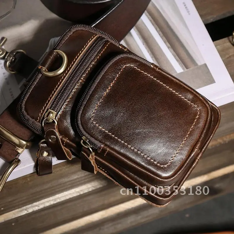 Vintage Crazy Horse Leather Fanny Waist Pack Men Genuine Leather Pouch Travel Phone Waist Belt Hip Loop Bum Bag Small Bags Male
Vintage Crazy Horse Leather Fanny Waist Pack Men Genuine Leather Pouch Travel Phone Waist Belt Hip Loop Bum Bag Small Bags Male