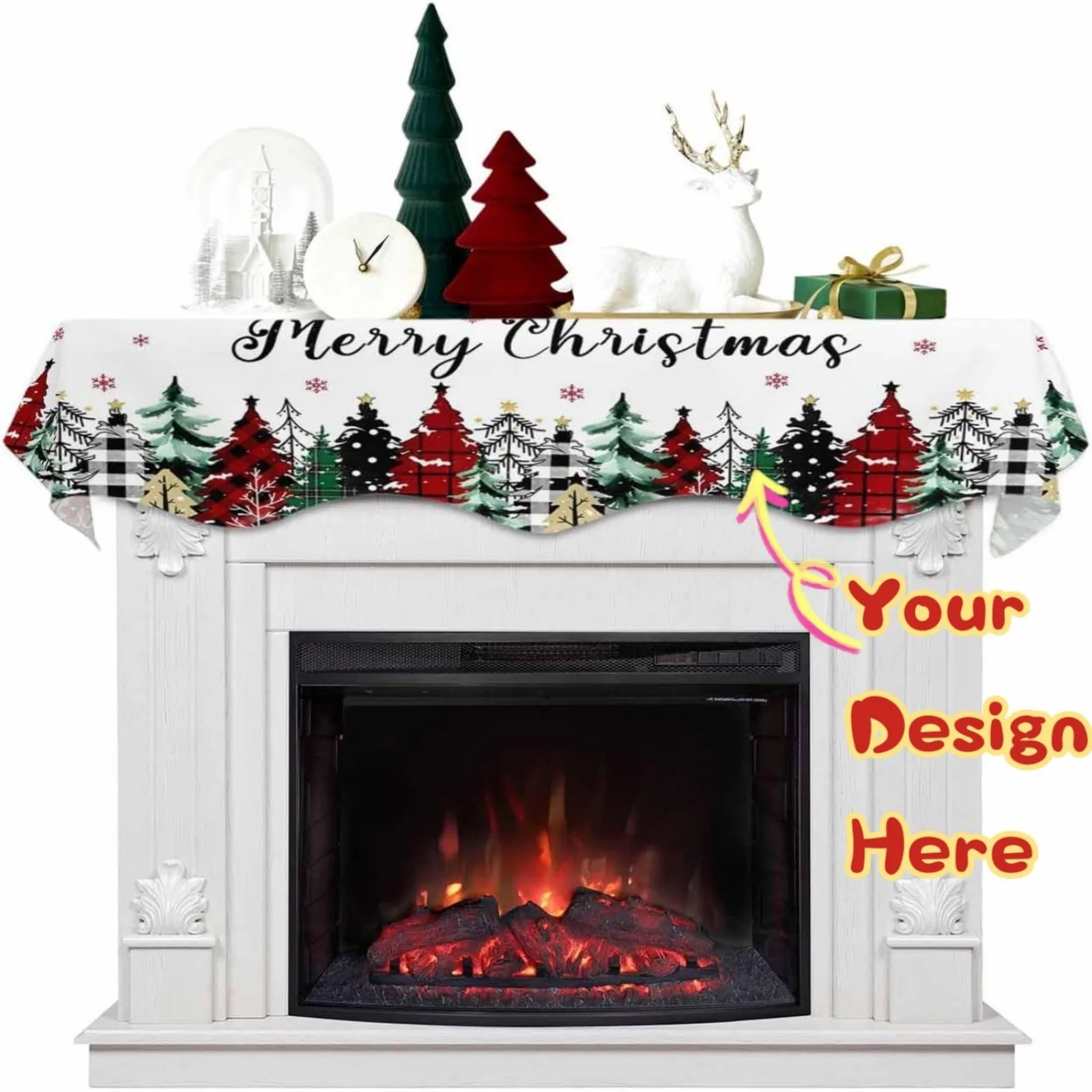 Personalized Custom Christmas Tree Mantel Scarf Fireplace Festive Home Decor
Personalized Custom Christmas Tree Mantel Scarf Fireplace Festive Home Decor
