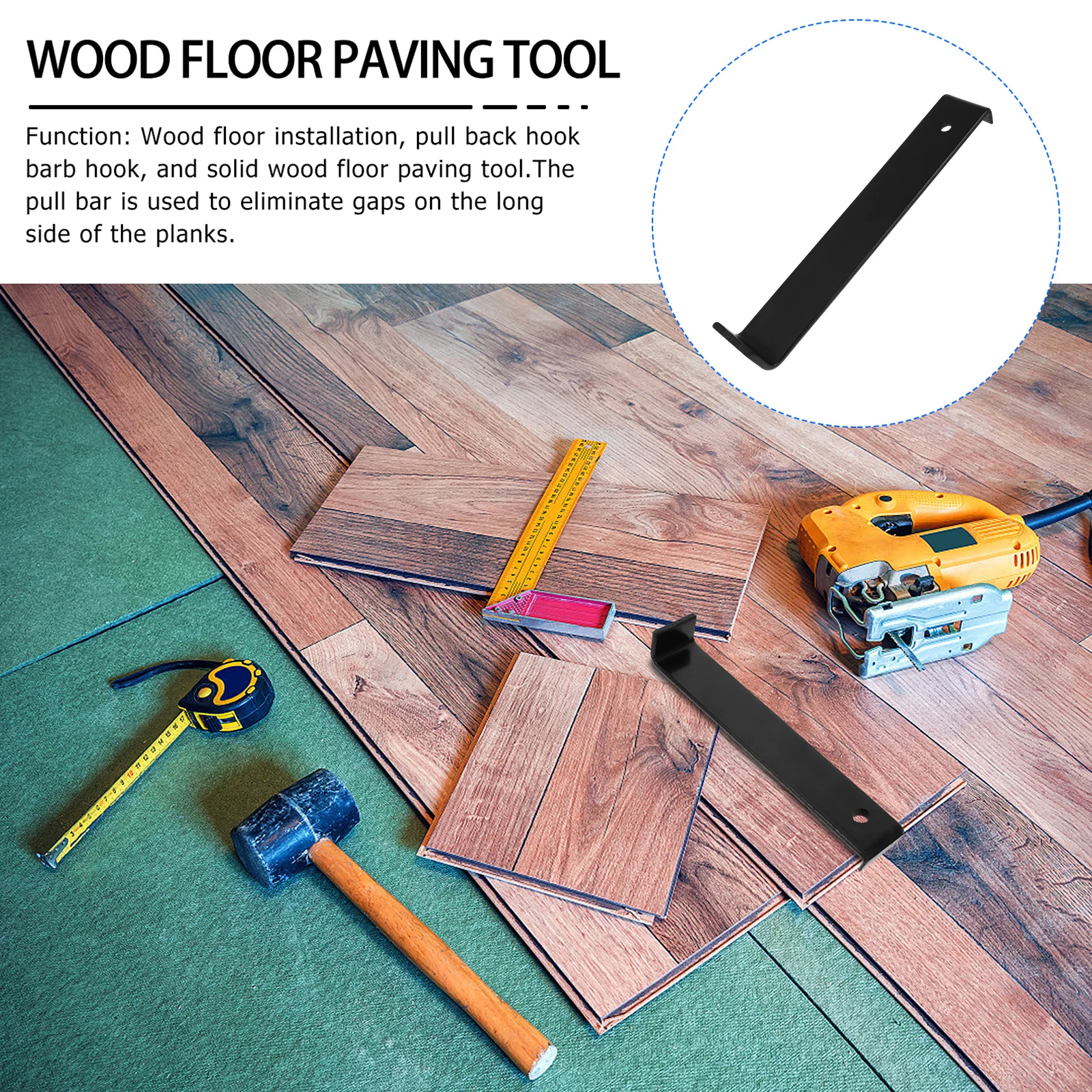 Wood Flooring Pull Bar Floor Installation Tool Durable Spring Steel Laminate Hardwood Gap StrengtheningFloor Pull Bar
Wood Flooring Pull Bar Floor Installation Tool Durable Spring Steel Laminate Hardwood Gap StrengtheningFloor Pull Bar