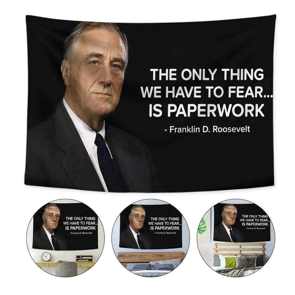 Franklin Fear Is Paperwork Tapestry Custom Home Living Room Bedroom Wall Decor Wallpaper Backdrop Cloth With Clips
Franklin Fear Is Paperwork Tapestry Custom Home Living Room Bedroom Wall Decor Wallpaper Backdrop Cloth With Clips