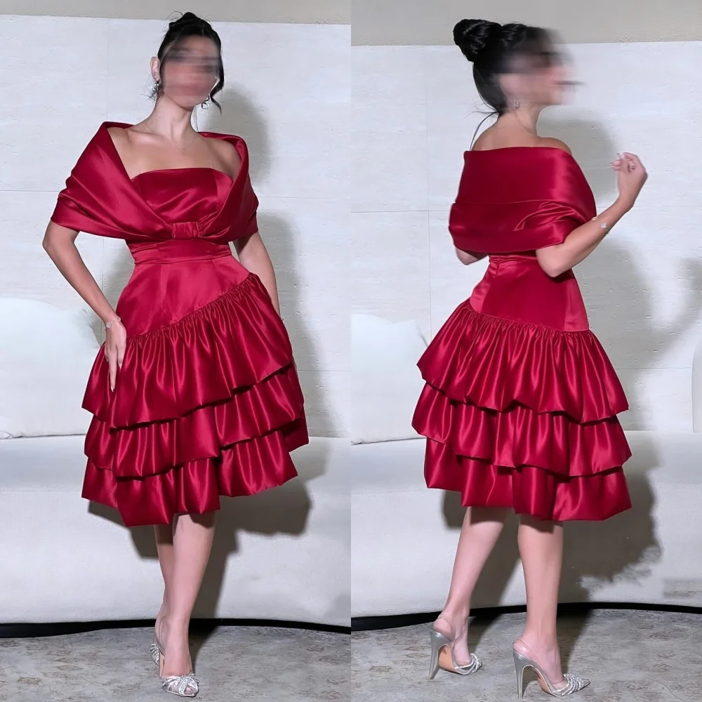 Customized Simple Sizes Available Pleat Ruched Draped A-line Off-the-shoulder Knee Length Dresses Bespoke Occasion Dresses Retro
Customized Simple Sizes Available Pleat Ruched Draped A-line Off-the-shoulder Knee Length Dresses Bespoke Occasion Dresses Retro