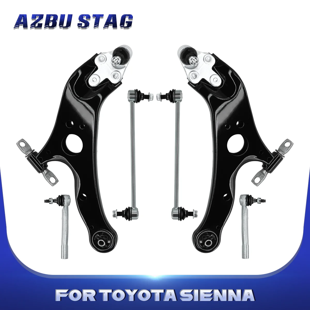 AzbuStag 6Pcs Front Lower Control Arm Ball Joint Sway Bar Link Tie Rod Suspension Kit for TOYOTA SIENNA 2011-2018 4882008030
AzbuStag 6Pcs Front Lower Control Arm Ball Joint Sway Bar Link Tie Rod Suspension Kit for TOYOTA SIENNA 2011-2018 4882008030