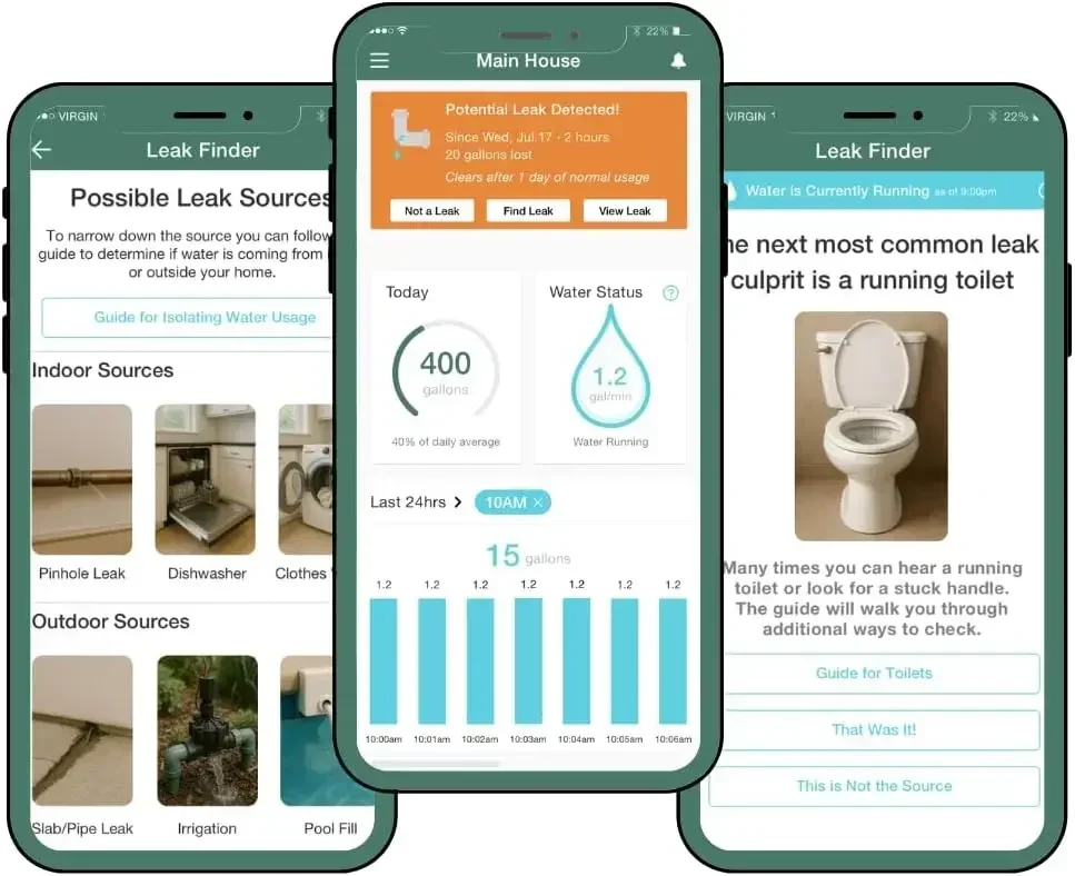 2X Smart Home Water Monitor and Leak Detector (Newest Model) – Real-Time Water Usage Tracking, Indoor/Outdoor Leak Alerts, Irrig
2X Smart Home Water Monitor and Leak Detector (Newest Model) – Real-Time Water Usage Tracking, Indoor/Outdoor Leak Alerts, Irrig