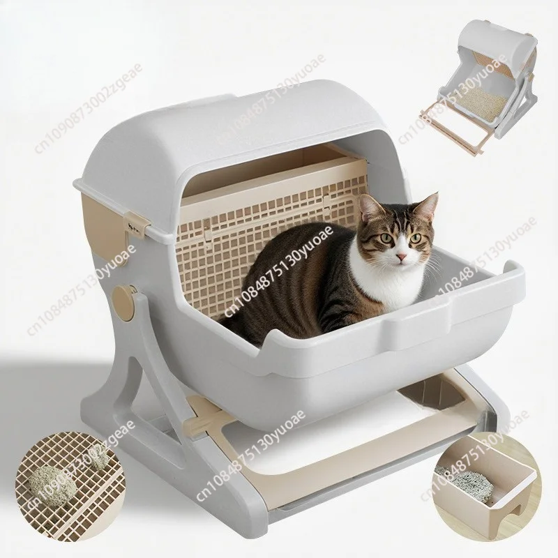 New cat litter box anti-splash semi-automatic cleaning cat litter shovel oversized cat villa
New cat litter box anti-splash semi-automatic cleaning cat litter shovel oversized cat villa