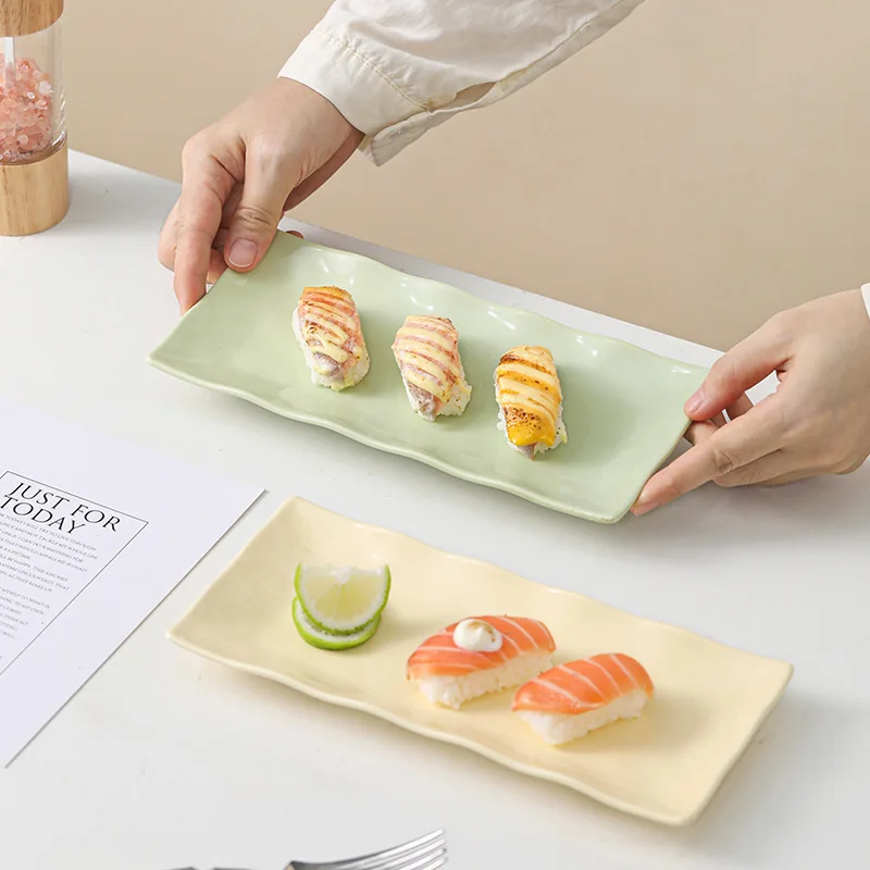 LH rectangular ceramic plate Western plate Sushi fish plate Household tableware
LH rectangular ceramic plate Western plate Sushi fish plate Household tableware