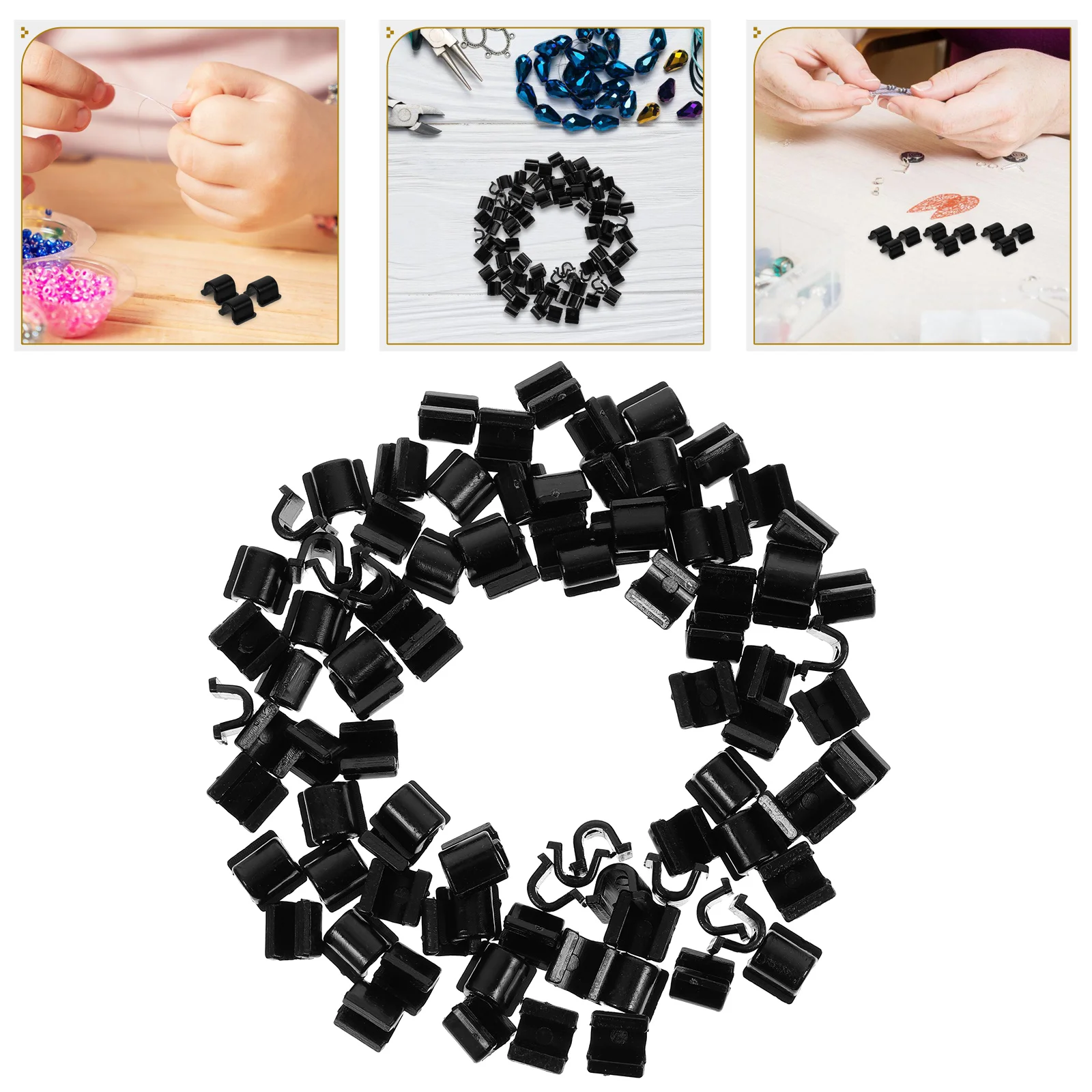 100 Pcs Hair Tie Button Styling Tools Holder Ring Plastic Rope DIY Buckles Accessories
100 Pcs Hair Tie Button Styling Tools Holder Ring Plastic Rope DIY Buckles Accessories