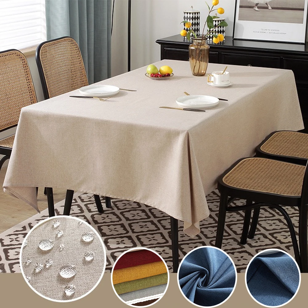 1pc Solid Color Cotton Linen Tablecloth for Kitchen Home Party Waterproof and Oil Proof Table Protector Cover Cloth Decoration
1pc Solid Color Cotton Linen Tablecloth for Kitchen Home Party Waterproof and Oil Proof Table Protector Cover Cloth Decoration