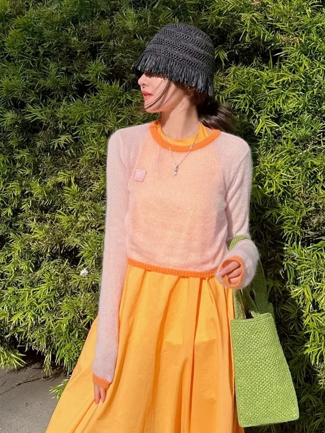 TZCO Independent Design Salmon Print Silk Ultra-Thin f-Transparent Mysterious Women's Knitted Top Summer 2023 Long Sve
TZCO Independent Design Salmon Print Silk Ultra-Thin f-Transparent Mysterious Women's Knitted Top Summer 2023 Long Sve