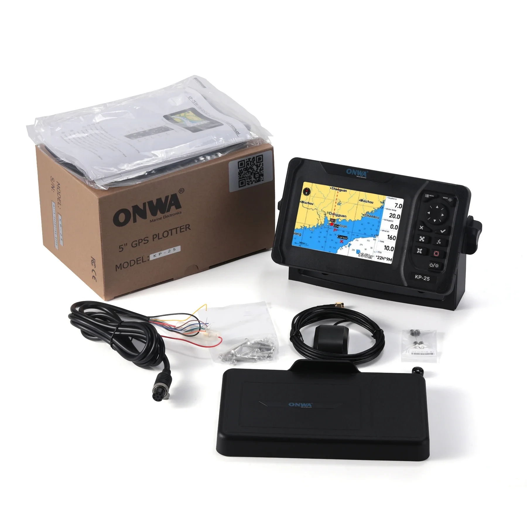 ONWA KP-25 5-inch Marine GPS Chart Plotter GPS SBAS Marine Navigator Locator Display Function Ship Boat Support GPS and GALILEO
ONWA KP-25 5-inch Marine GPS Chart Plotter GPS SBAS Marine Navigator Locator Display Function Ship Boat Support GPS and GALILEO